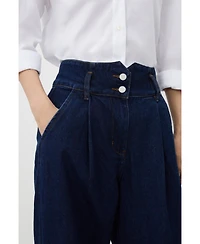Karen Millen Women's Denim Wide Leg Pants