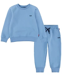 Levi's Toddler Boys 2-Piece Batwing Crewneck Top and Jogger Set