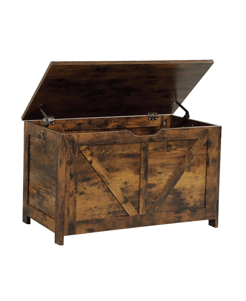 Streamdale Furniture Streamdale Retro Toy Box Organizer Entryway Storage Bench, Rustic Brown