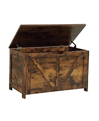 Streamdale Furniture Streamdale Retro Toy Box Organizer Entryway Storage Bench, Rustic Brown