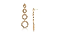 Suzy Levian Sterling Silver Cubic Zirconia Graduating Circle Drop Dangle Earrings