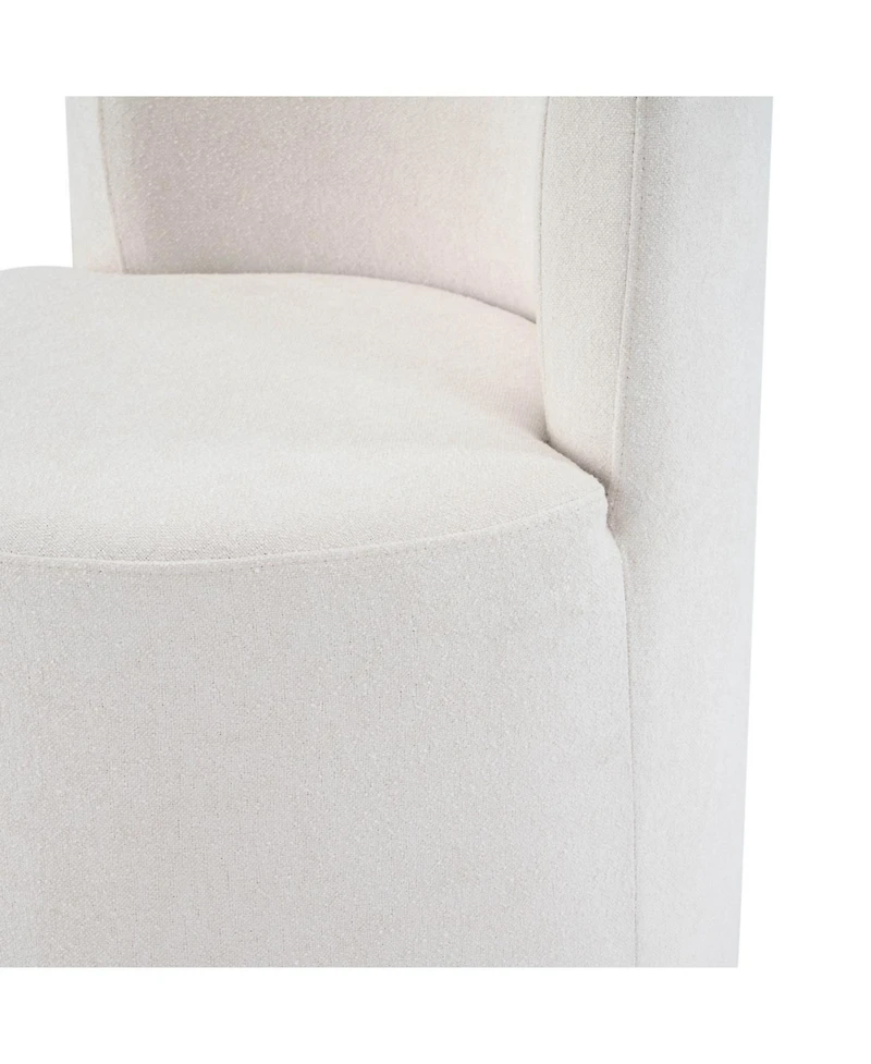 Streamdale Modern Swivel Upholstered Side Chair in Beige