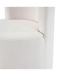 Streamdale Modern Swivel Upholstered Side Chair in Beige
