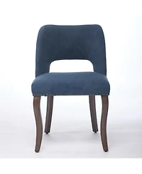 Streamdale Furniture Wooden Dining Chairs Set of 2, Modern Fabric Upholstered Kitchen Chairs