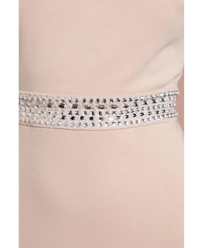 Coast Women's Embellished Waist Ponte Midi Dress