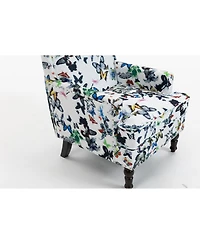 Streamdale Upholstered Chair with Linen Fabric and Nailhead Trim
