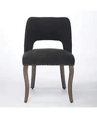 Streamdale Furniture Wooden Dining Chairs Set of 2, Modern Fabric Upholstered Kitchen Chairs