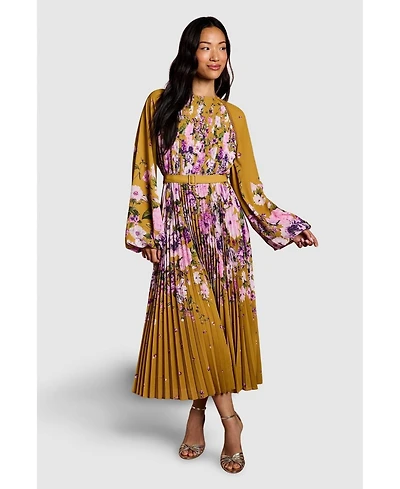 Coast Women's Floral Pleated Georgette Midi Dress