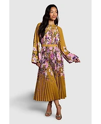 Coast Women's Floral Pleated Georgette Midi Dress