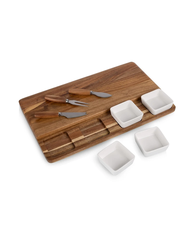 Toscana Picada Tapas Cheese Board Set with Dip Bowls