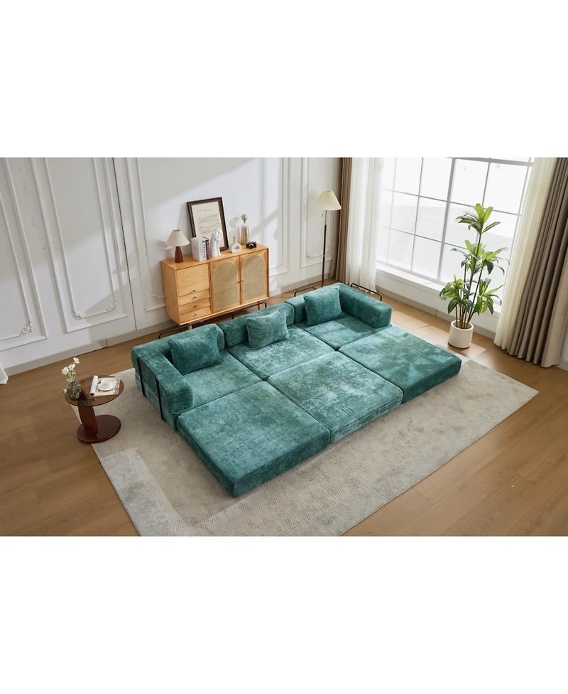Streamdale Furniture Compression Sofa, Convertible Floor Sofa Bed