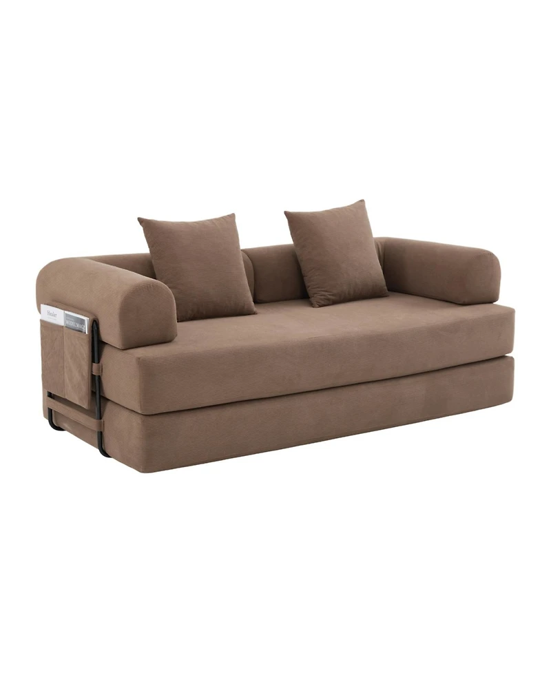 Streamdale Furniture Streamdale Foldable & Compressible Sofa with Metal Frame for Small Spaces