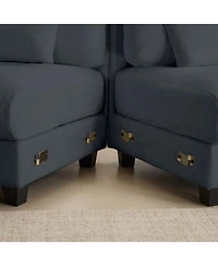 Streamdale Furniture Streamdale 4-Seater Sofa with 2 Ottomans, Adjustable Backrest, 350lb/Seat, Chenille