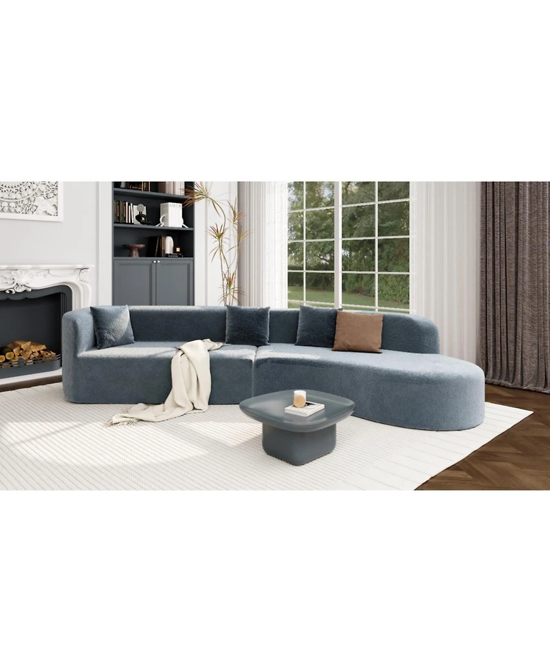 Streamdale Furniture Streamdale Modern Curved Sectional Sofa with Pillows