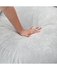 Streamdale Furniture Full-Compressed Round Chaise Sofa, Black