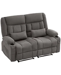 Streamdale Furniture Recliner Loveseat with Cup Holders & Side Pocket for Adults
