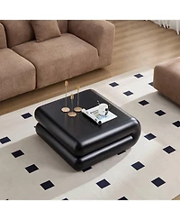 Streamdale Furniture Streamdale Black fiberglass Coffee Table