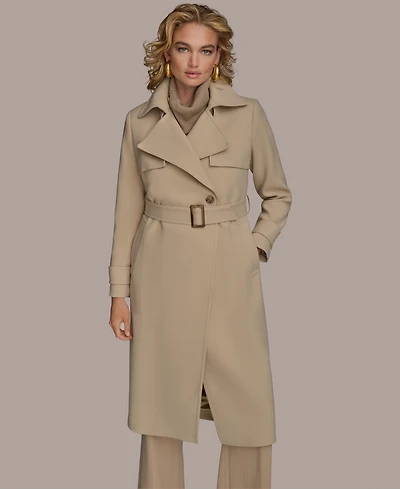 Donna Karan New York Women's Belted Notched-Collar Trench Coat