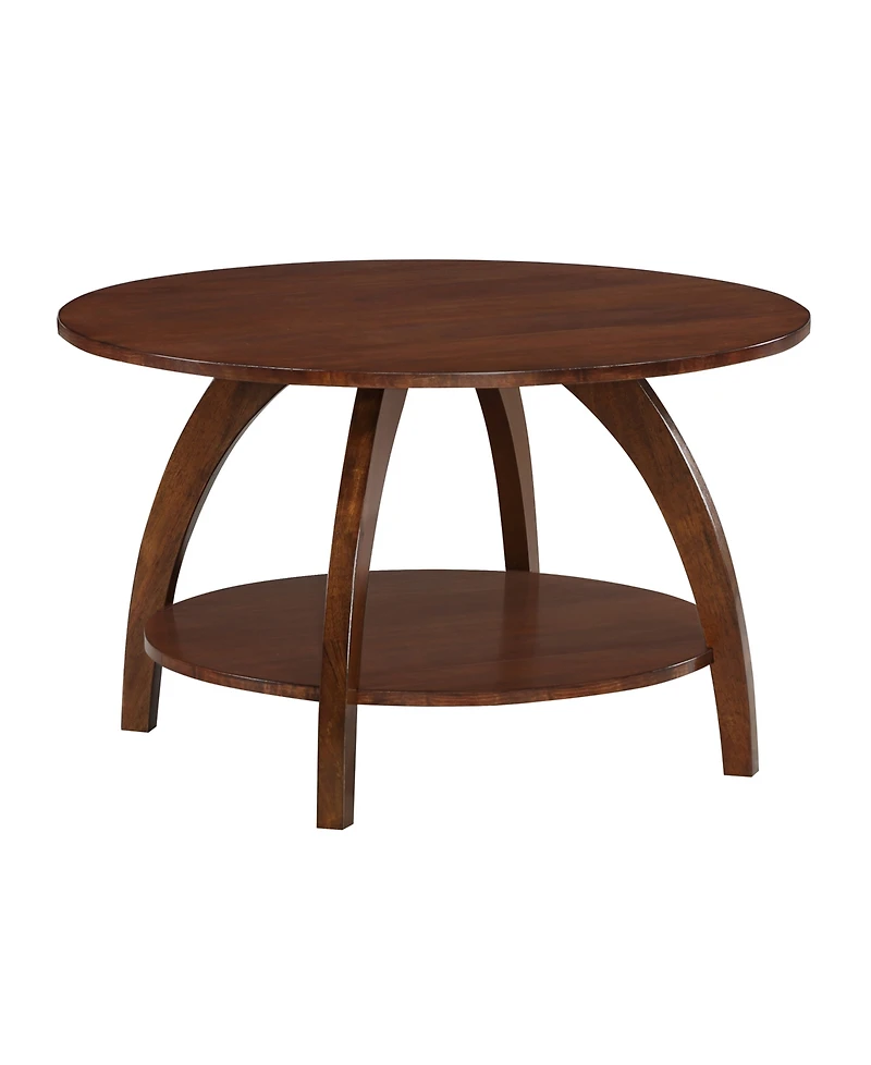 Convenience Concepts 30" Aldrin Rubberwood Round Coffee Table