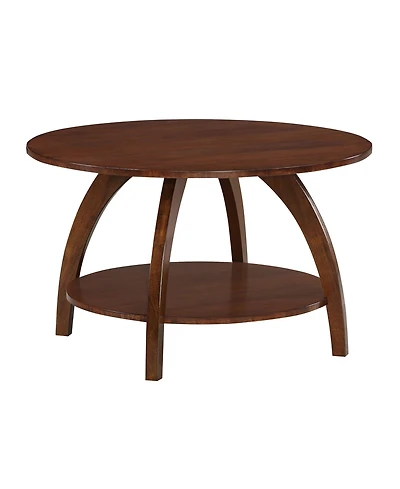 Convenience Concepts 30" Aldrin Rubberwood Round Coffee Table