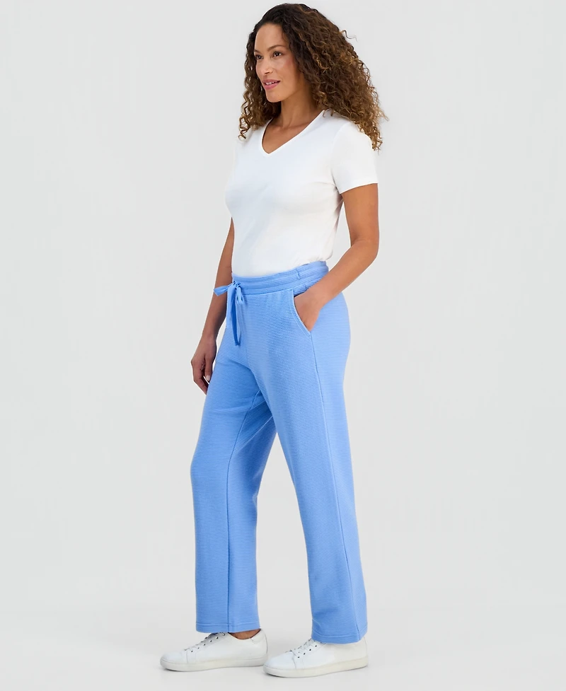 Style & Co Petite Ottoman-Stitched Drawstring Pants, Macy's Exclusive