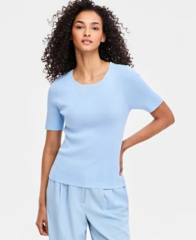 Tahari Asl Womens Short Sleeve Sweater T Shirt