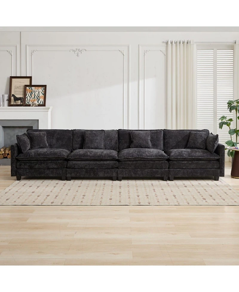 Streamdale Furniture Cloud Couch: Flexible, Modular Chenille Sofa for Ultimate Comfort