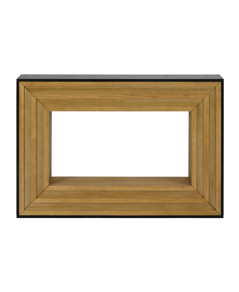 Streamdale Furniture Modern Contrast Console Table with Layered Wood Frame and Top