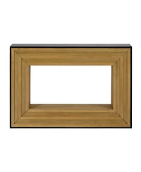 Streamdale Furniture Modern Contrast Console Table with Layered Wood Frame and Top