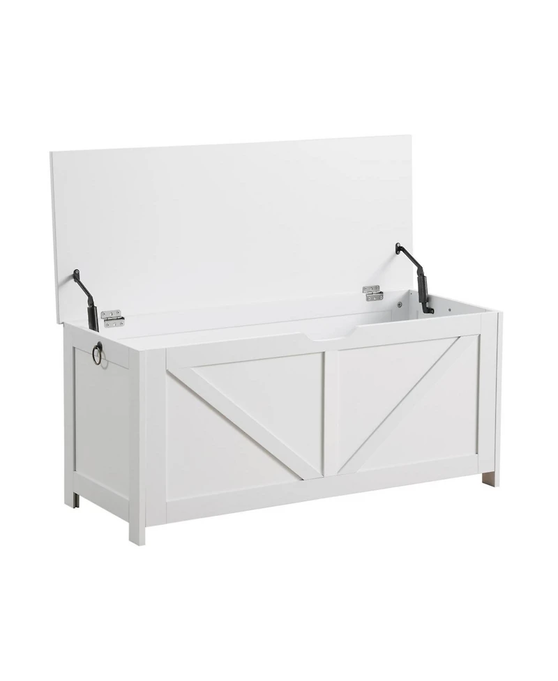 Streamdale Furniture Retro Toy Box Organizer Entryway Storage Bench with 2 Hinges