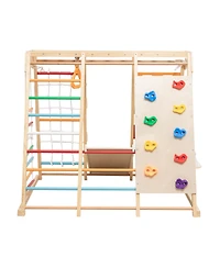 Streamdale Furniture 2-in-1 Slide & Climb Set: 9-in-1 Outdoor Playset for Motor Skills & Fun