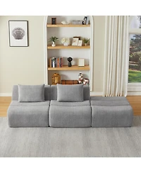 Streamdale Furniture Streamdale Oversized 3 Seater Chenille Sofa, No Assembly, Space-Saving