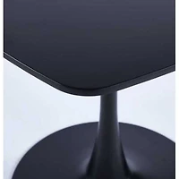 Streamdale Furniture 24" Black Square Tulip Dining Table for 2-4 People
