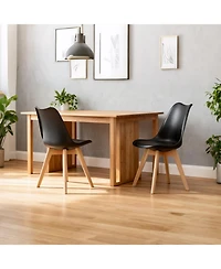 Streamdale Furniture Set of 4 Dining Chairs, Medieval Modern Style