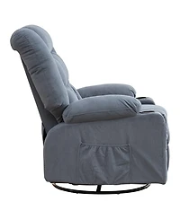 Streamdale Furniture Streamdale Kneading Massage Rocker Recliner Chair with Heat, Cup Holders & Usb Port