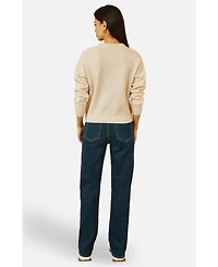 Yumi Women's Relaxed Knitted Sequin Sweater