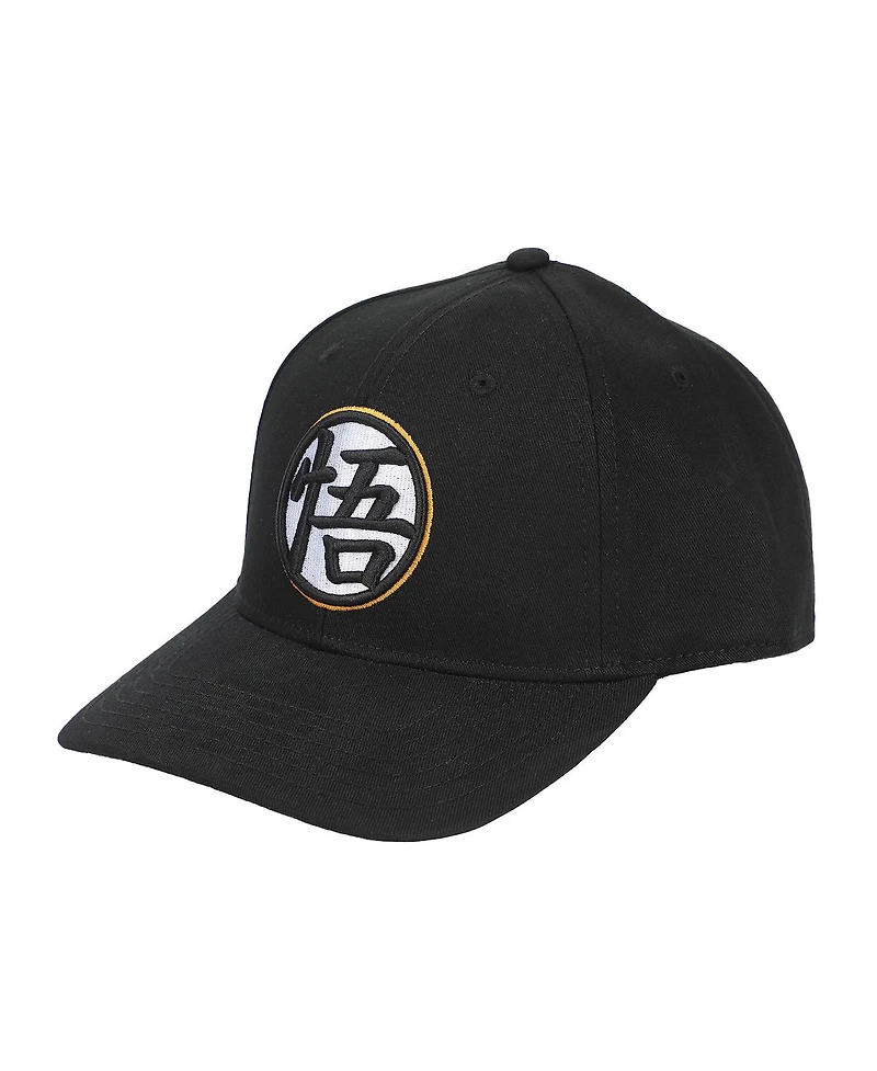 Dragon Ball Z Men's Goku Kanji Symbol Black Cotton Twill B2 Ball Cap
