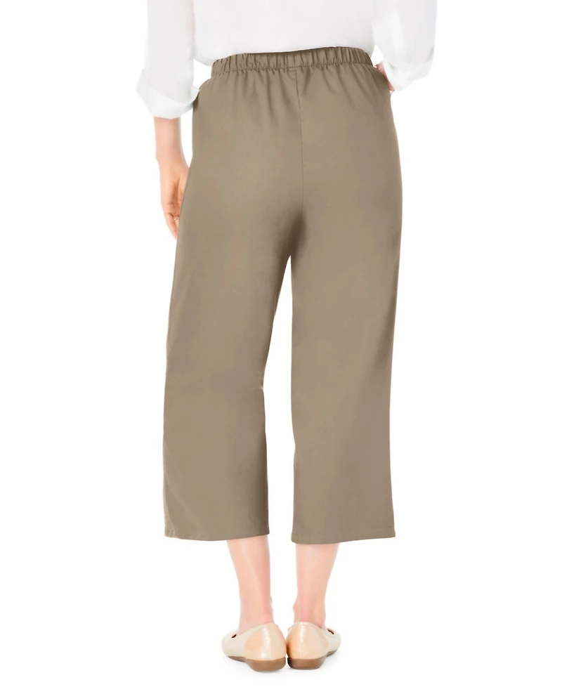 Woman Within Women's Fineline Stretch Denim Pull-On Capri Jeans