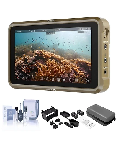 Atomos Ninja 5.2" Hdr Monitor-Recorder Bundled with Atomos 5" Accessory Kit for Shinobi, Shinobi Sdi and Ninja V Monitors & ProOPTIC Complet