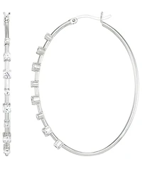 Macy's Cubic Zirconia (2 ct. t.w.) Hoop Earrings in Sterling Silver