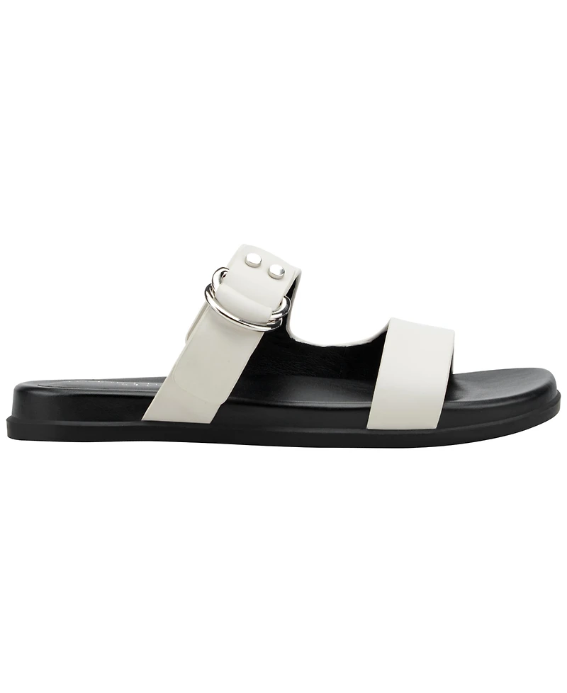 Marc Fisher Ltd Women's Gia Double Band Flat Slip-On Sandals