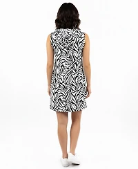 J Valdi Women's Sleeveless V-Neck Hooded Swim Tunic