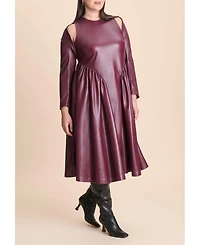 Eloquii Women's Faux Leather Layering Sleeves