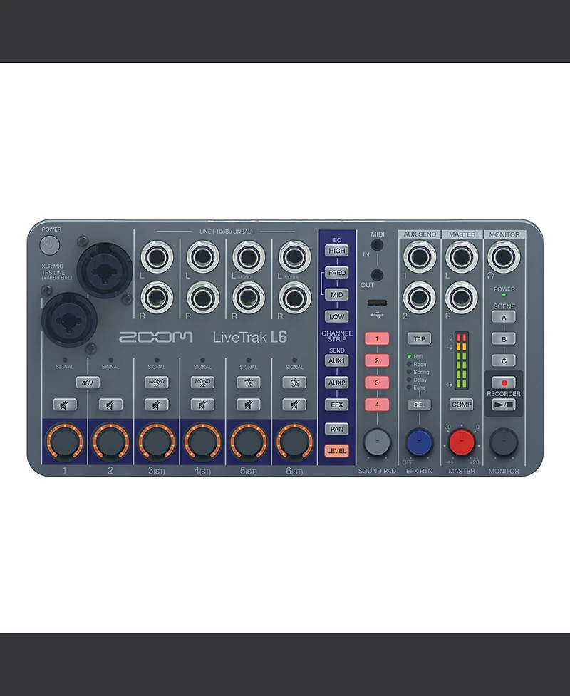 Zoom LiveTrak L6 10-Track Compact and Portable Digital Mixer / Recorder