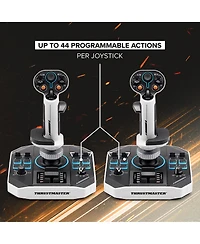 Thrustmaster Sol-R2 Hosas Space Sim Duo Flight Sticks for Pc, Black/White