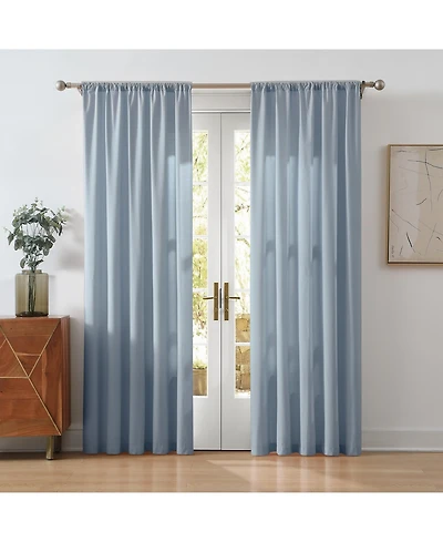 Cannon Percale 200 Thread Count Solid 100% Cotton Drape Pair 2 Piece Window Curtain