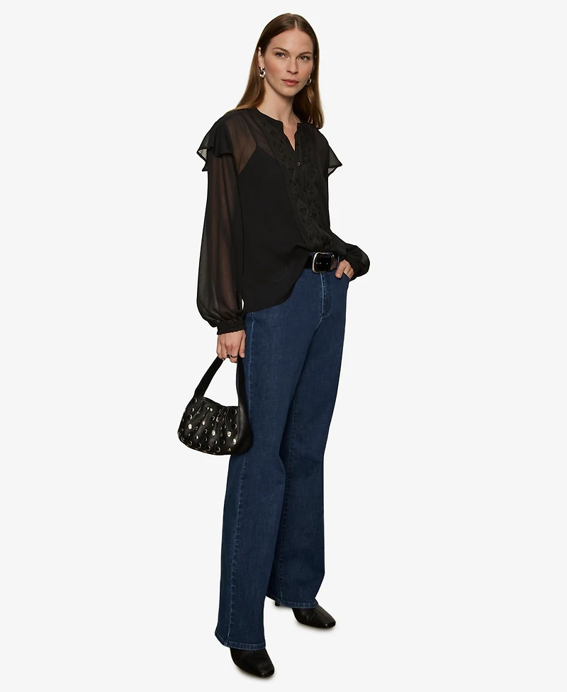 Sanctuary Women's Nostalgia Embroidered Top