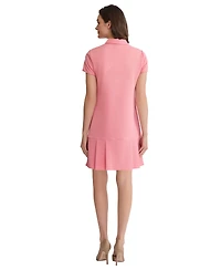 Jones New York Women's Karolina Pleated Collared Short Dress