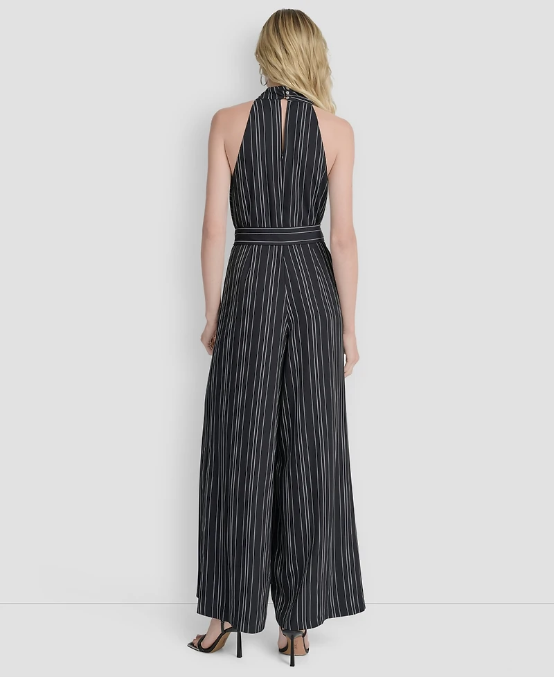 Dkny Women's Sleeveless Wide Leg Ankle Jumpsuit