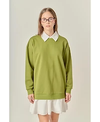 English Factory Women's Mixed Media Mini Dress